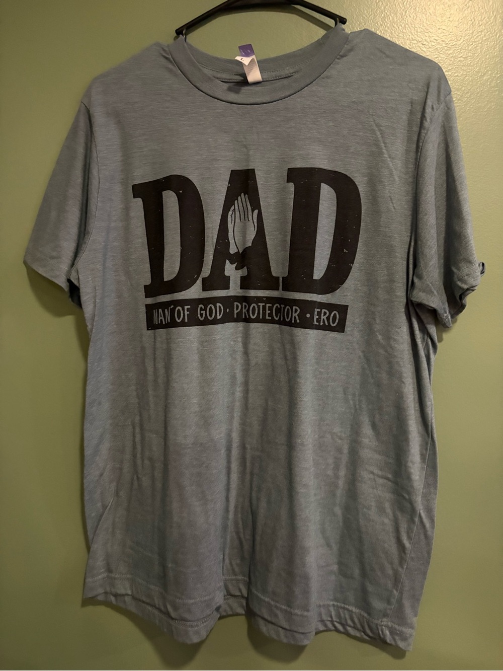 Men's Light Blue DAD Graphic Short Sleeve Tee